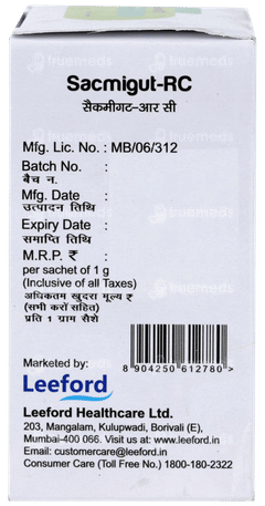 Sacmigut Rc Orange Flavour Sachet 1gm Sacmigut Rc Orange Flavour Sachet 1gm